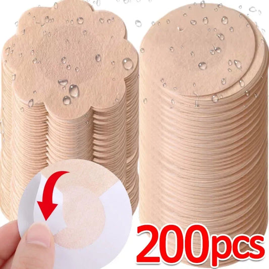 10-200Pcs, Nipple Cover Stickers, Women Breast Lift Tape Pasties, Invisible Self-Adhesive Disposable Bra Padding, Chest Paste Patch