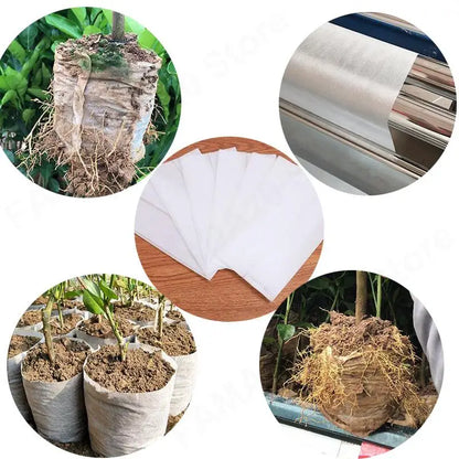 50pcs Nursery Bags Pots Grow Flower Plant Starter Planter Pots Aeration Non-woven Fabric Garden Planting Biodegradable m20