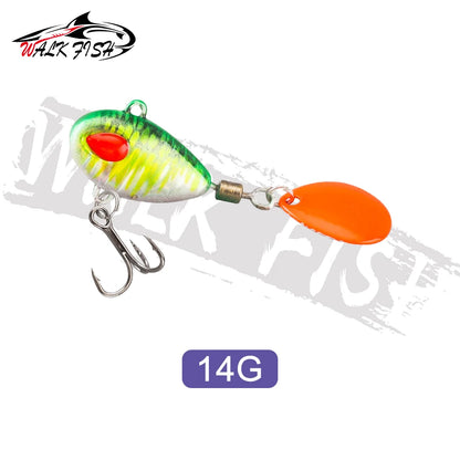 WALK FISH Sinking 3g-21g VIB Lure Spoon Spinner Fishing Bait Wobblers Metal Jig Rotating Sequin Tail Far Casting For Sea Bass