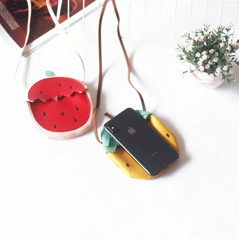 New Girls Messenger Bag, Kids Cute Pumpkin Fruit Pattern Children's Bag, Children Cute Single Shoulder Crossbody Bag