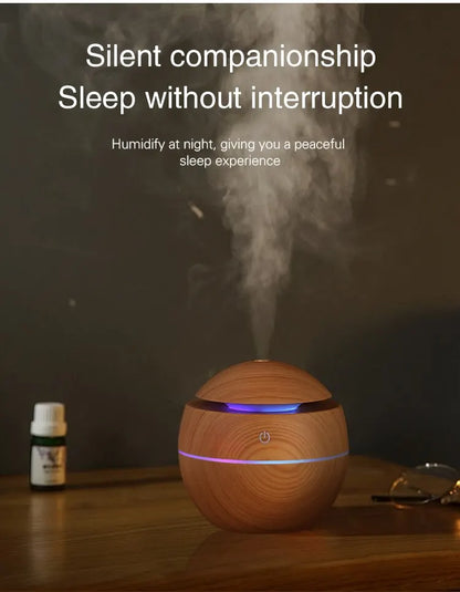 200ml Essential Oil Diffuser Air Humidifier USB Mist Maker Mini Humidifier with Colorful Light for Home Car Water Sprayer
