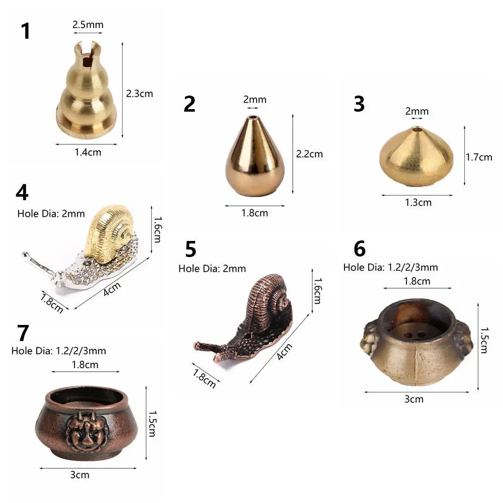 Brass Incense Burner Holder For Incense, Stick Coil Bottle Gourd Shaped Copper Incense Holder, Copper Censer