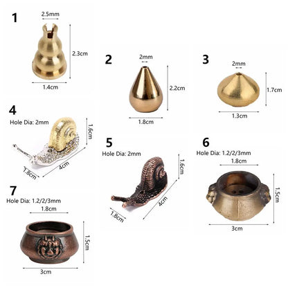 Brass Incense Burner Holder For Incense, Stick Coil Bottle Gourd Shaped Copper Incense Holder, Copper Censer