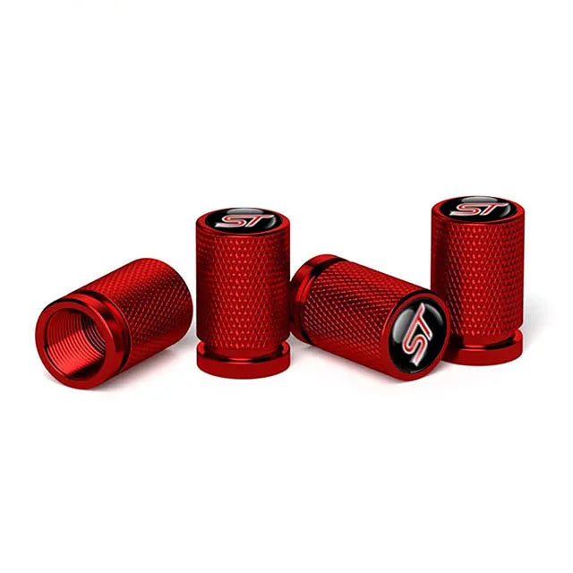 4Pcs/set High Quality Car Valve Caps Stem Case Covers For ST Line Accessories Wheel Valve Dust Caps Tyre Rim Stem Cover For Ford