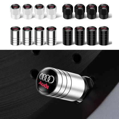 4 unids tapa de válvula de coche, tapas de válvula de rueda, cubierta antipolvo, accesorios de neumático para Audi S line Sports A1 A3 A4 A5 A6 A7 A8 Q2 Q3 Q5 Q7 TT S5 S3 S4