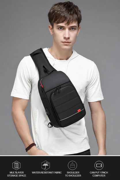 SWISS MILITARY Chest Bag Men's One Shoulder Crossbody Bag Large Capacity Outdoor Sports And Leisure Fashion Small Shoulder Bag