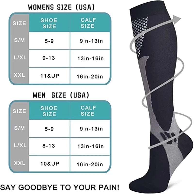 1Pair, Compression Socks, Sport Socks, Medical Nursing Stockings, Prevent Varicose Veins Socks, Pregnancy Nursing Athletic Soccer SOX