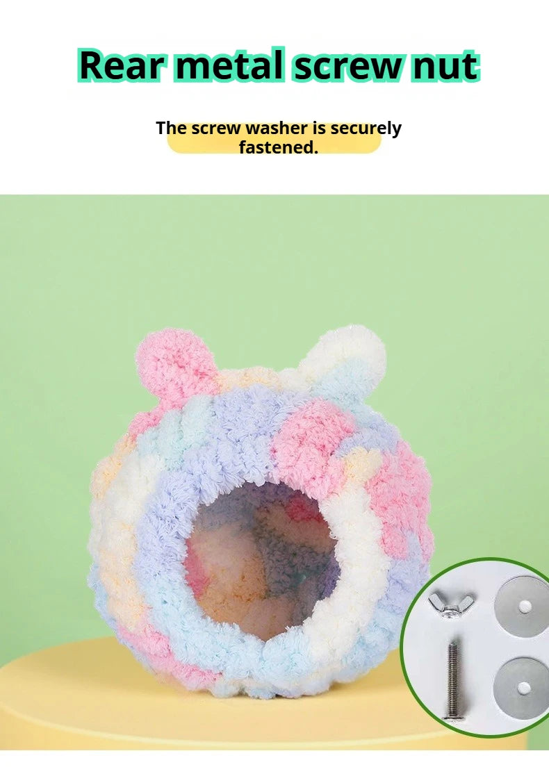 Bird Nest Warmth Parrot Nest Winter Bird Nest Thick Cotton Fleece Flannel Bird Cage Hanging Breeding Nest Small Pet Keep Warm