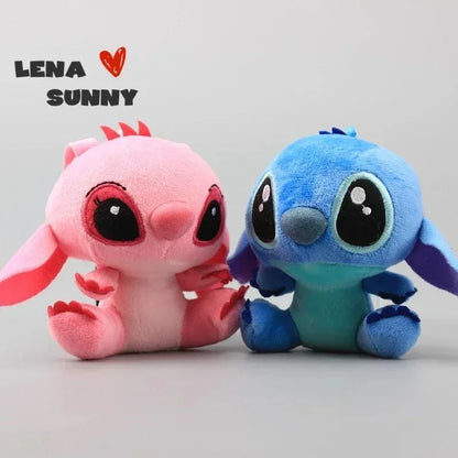 Lot Cute Cartoon Lilo and Stitch Small Pendant Plush Toy, 10CM Kawaii Plush Keychain Kids Best Christmas Gift Toys