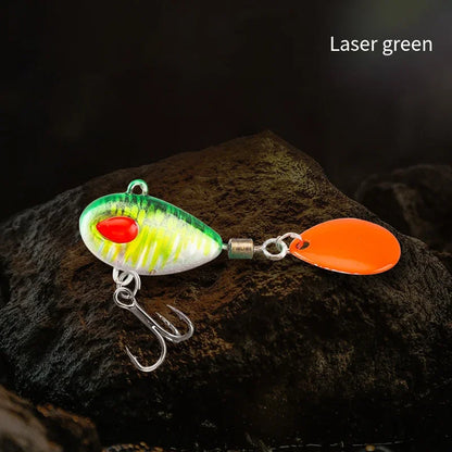 Spoon Spinner Bait Sinking Wobblers Baits Metal Jig VIB Lure Rotating Sequin Tail Lures Far Casting Fishing Baits for Sea Bass