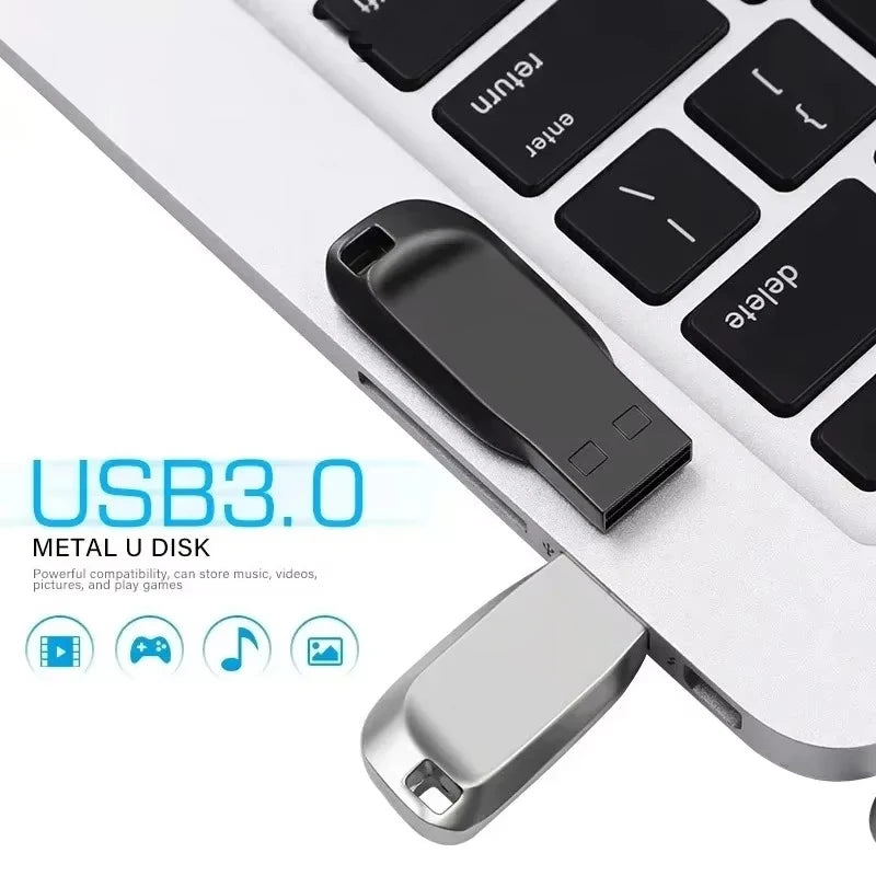 New Flash Drive 2TB USB 3.0 Mini High Speed Metal Pendrive 1TB 512GB Stick Portable Drive Waterproof Memoria Storage U Disk