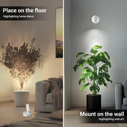 Battery Operated Spotlights, Indoor LED Wireless Spotlight, Indoor 13 Color Uplights with Rotatable Light Head, Stick-on Wall Hallway