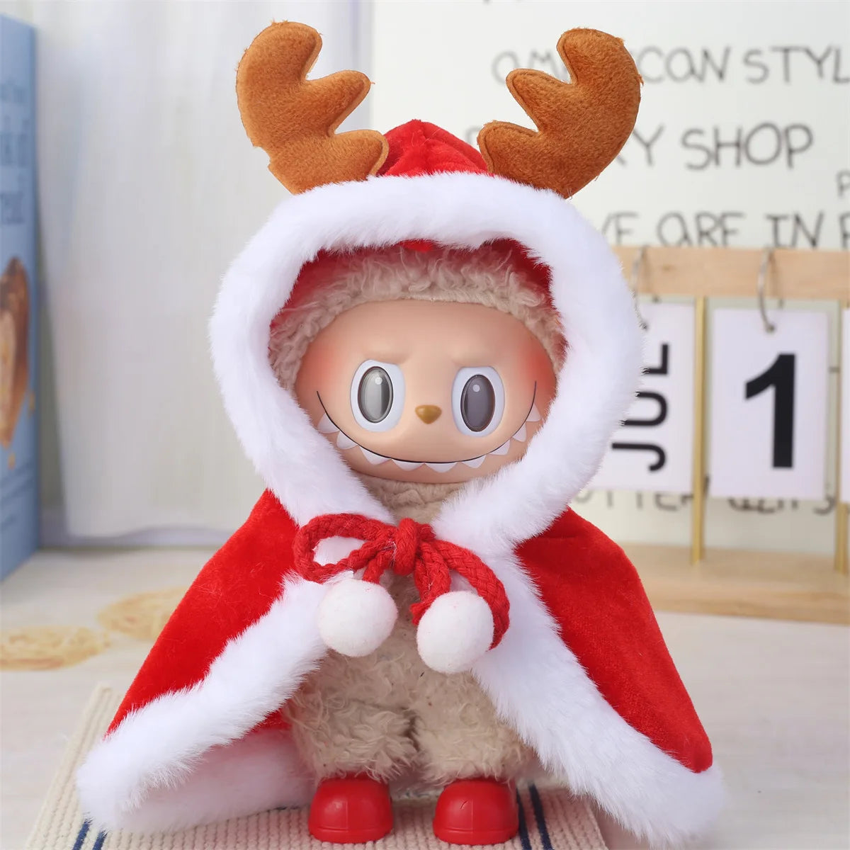 Labubu Accessories Clothes Suitable For V1 V2 V3 Labubu  Christmas Deer Set Labubu Red clothing Christmas Fashion Gift