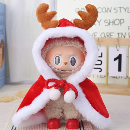 Labubu Accessories Clothes Suitable For V1 V2 V3 Labubu  Christmas Deer Set Labubu Red clothing Christmas Fashion Gift