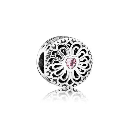 Hot Selling 925 Silver Pink Cake, Dog Paw, Luggage, Cup Bead Pendant Suitable for European Original Bracelet DIY Exquisite Jewelry