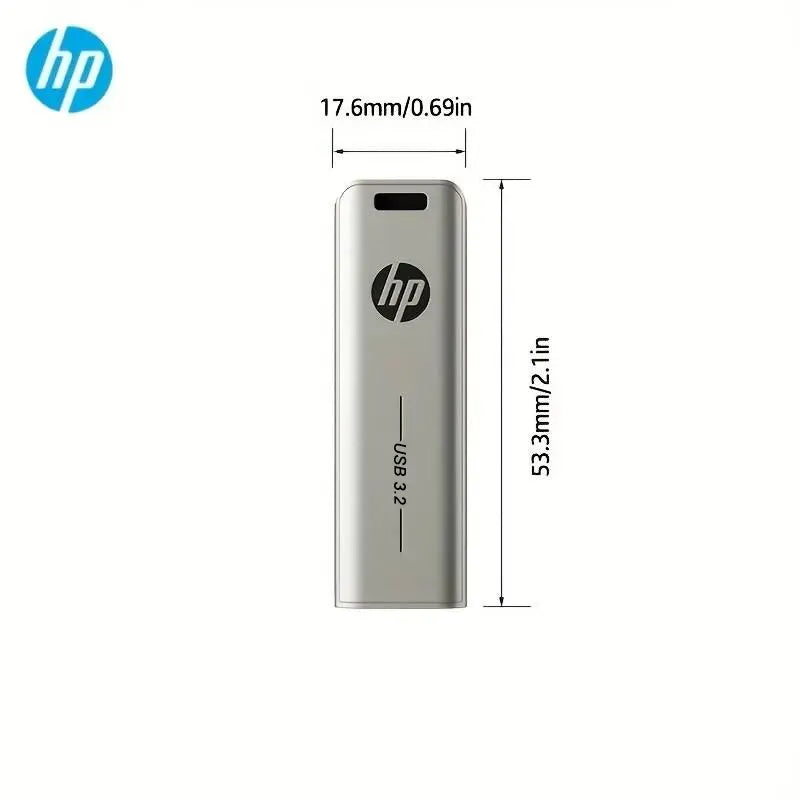 HP USB Flash Drive, 3.2 32GB 64GB, High Speed Sticks, External Storage, Metal Pen Drive, Creative Personality Car Music