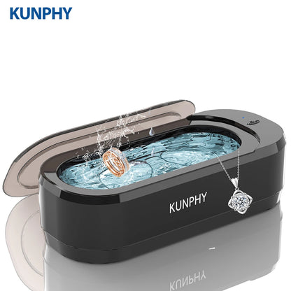 KUNPHY Ultrasonic Jewelry Cleaner 12oz 46KHz Professional Sonic Cleaner with One-Touch Operation for Rings, Glasses