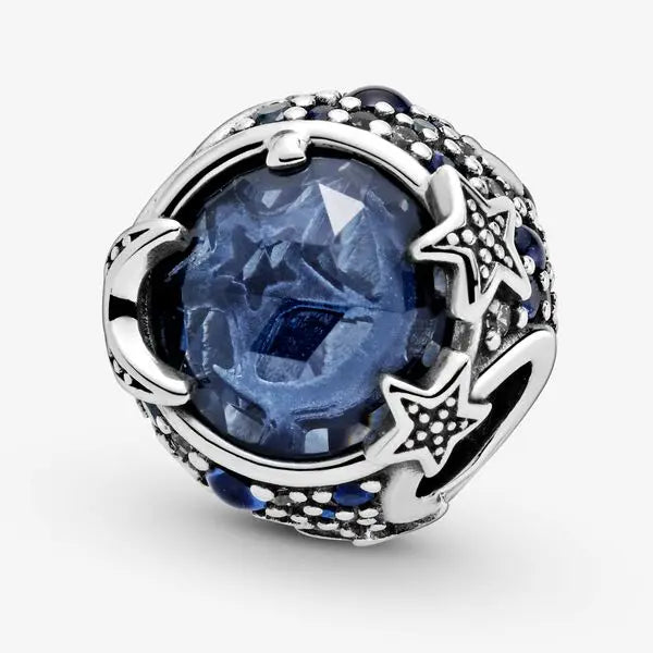 New Fashion 925 Sterling Silver Romantic Starry Sky Moon Sun Stars Pendant Fit Original Charms Bracelet Women Jewelry Gift