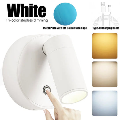 LED Magnetic Wall Lamp, USB Rechargeable, Touch Switch, Adjustable Brightness, Ideal for Bedroom, Dining Room, Party, Art Decor