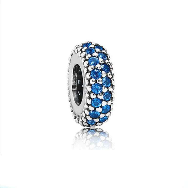 Nuevo colgante de plata 925 compatible con pulsera original, joyas para mujer, serie azul, colgante de pulpo, delfín, búho, camaleón