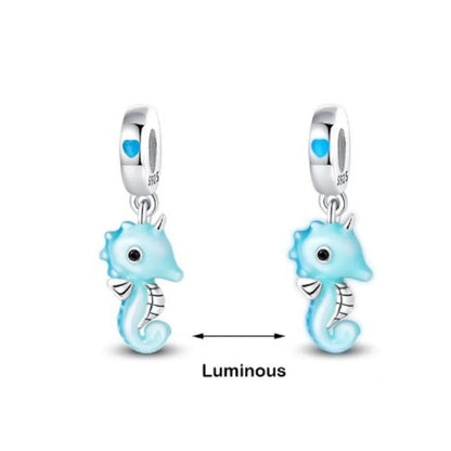 New 925 Silver Octopus crab Charm Bead Sea turtle starfish Seahorse dolphin Pendant Fit Original Bracelet Women DIY Jewelry Gift
