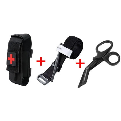 Emergency Tourniquet Tactical Emergency Strap Single Handed Medical First Aid Equipment for Hiking Camping Travel Outdoor Sports