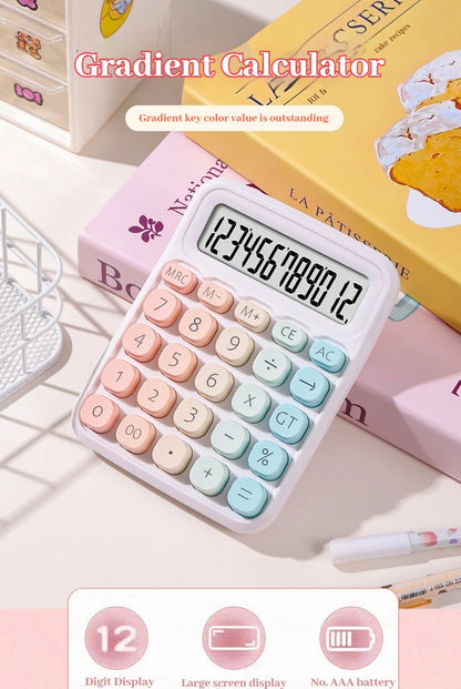 Calculator with Dual Power Supply, 12 Digits, Electronic Calculator, Home, Office, School, Financial, accounting Tools