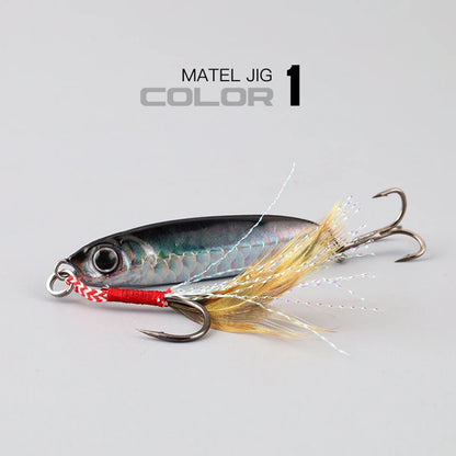 1 Pc Metal Artificial Bait Jig 7g 10g 15g 20g 25g 30g Shore Casting Jigging lure Shore Casting Saltwater Fishing lure Bit