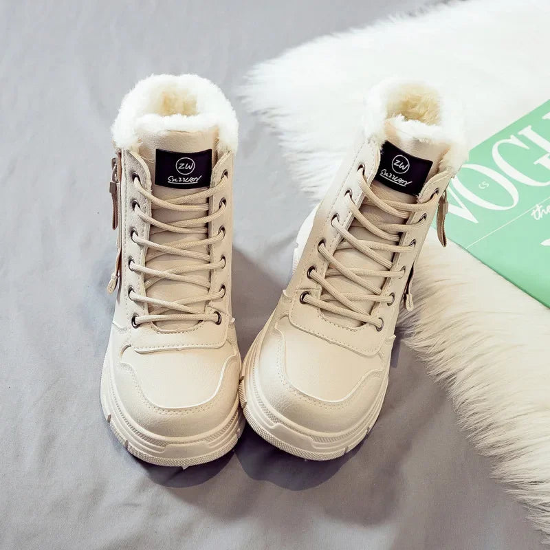 Winter Women Snow Boots Casual High-top Shoes Lightweight Warm Women Sneakers Platform Ankle Boots Plus Size New Outdoor Boots