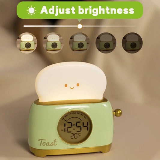 Kid Alarm Clock LED Night Light Digital Clock Children's Sleep Trainer For Home Bedroom Bedside Cute Temperature Display Reloj