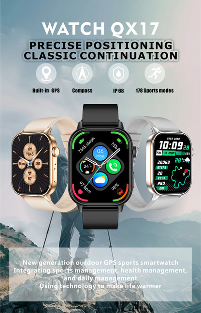 NEW Fashion Built-in 6 Stars GPS Position Smart Watch, Women 2.01'' AMOLED HD Screen IP68 Waterproof Sport  Bracelets For Ladies