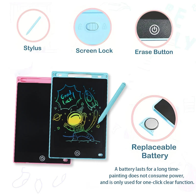 RSP 8.5 Inch Drawing Tablet LCD Writing Board For Kids Boys Girls Montessori Educational Toys Magic Doodle Board Birthday Gifts