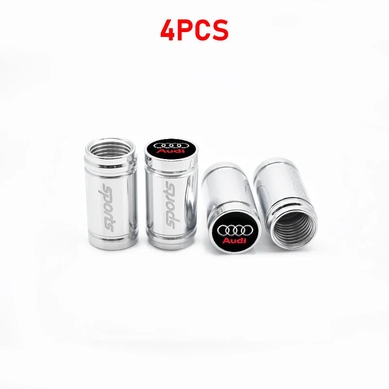 Anti-Rust Car Tire Valve Stem Caps Suede Keychain For Audi Sline A3 A1 A4 A6 B8 A5 B7 C7 A7 A8 B9 B6 C6 R Auto Wheel Accessories