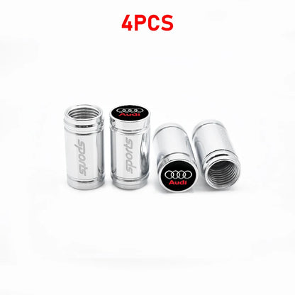 Anti-Rust Car Tire Valve Stem Caps Suede Keychain For Audi Sline A3 A1 A4 A6 B8 A5 B7 C7 A7 A8 B9 B6 C6 R Auto Wheel Accessories