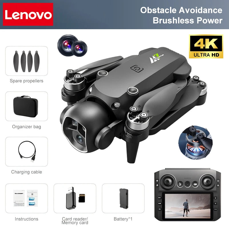 Lenovo M7 Drone 8K Aerial HD Dual Camera Intelligent Obstacle Avoidance Brushless Motor 5G WIFI GPS Screen Remote Control Drone
