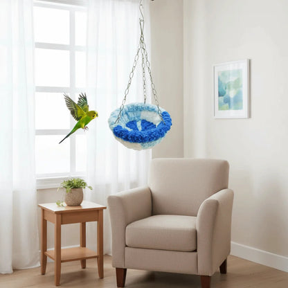 Bird Bed Hideout Warm Bird Hanging Hammock Thicken Bite Resistant Parrot Cotton Nest Comfortable Soft Bird Cage Swing Bird Cage