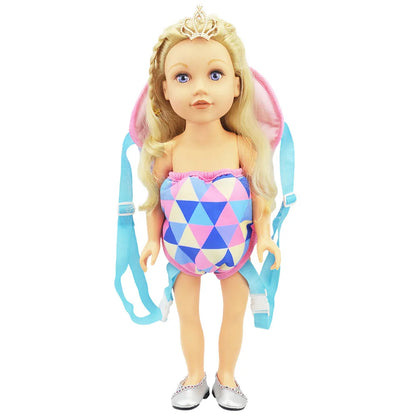 Doll accessories for 15-17 inch newborn doll backpack, seat towel, blanket, toy diaper, panties bag