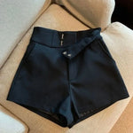 Women's Shorts Mooyufon Black Shorts Women Harajuku Elegance High Waisted Shorts A-Line Slim Casual Hot Girl Straight Pants Sexy