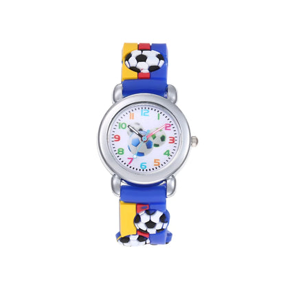 Lovely Creative Cartoon Corlorful Kids Watch, Gift For Boys, Cute Football Children's Wristwatch