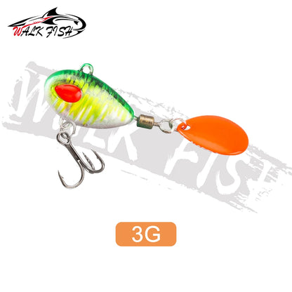 WALK FISH Sinking 3g-21g VIB Lure Spoon Spinner Fishing Bait Wobblers Metal Jig Rotating Sequin Tail Far Casting For Sea Bass