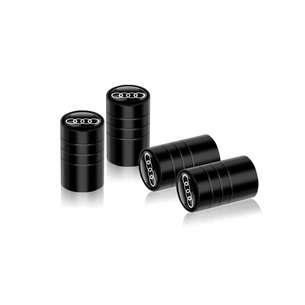 4Pcs Metal Alloy Car Wheel Tire Air Valve Caps Cover For Audi A3 A4 b6 b8 b7 A6 A8 S Line S3 S4 S6 Q3 Q5 Q7 Q8 Auto Accessories