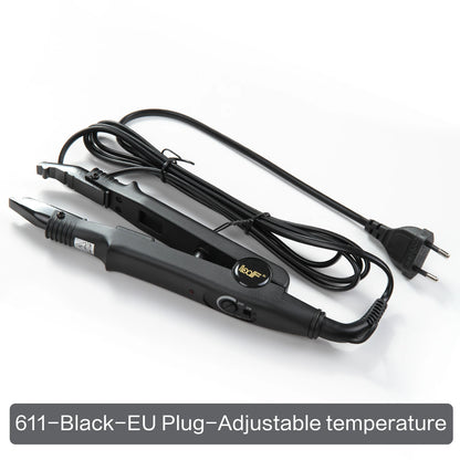 Herramienta profesional para extensiones de cabello Conector de cabello Fusión de hierro caliente Conector Temperatura ajustable Herramienta de fusión Enchufe UK/US/EU