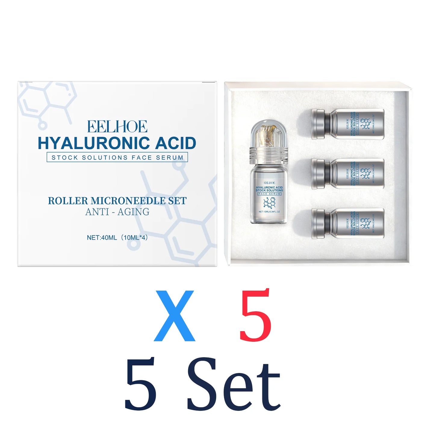 Niacinamide Microneedle serum Facial serum Kit 0.25mm Moisturizing Skin nourishing Winter skincare Face Roller Day cream 40ml