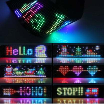 Car Decor Advertising Logo Lights Outdoor LED Matrix Pixel Scrolling Screen DIY Customize Patterns, Animations, Text Warning Light