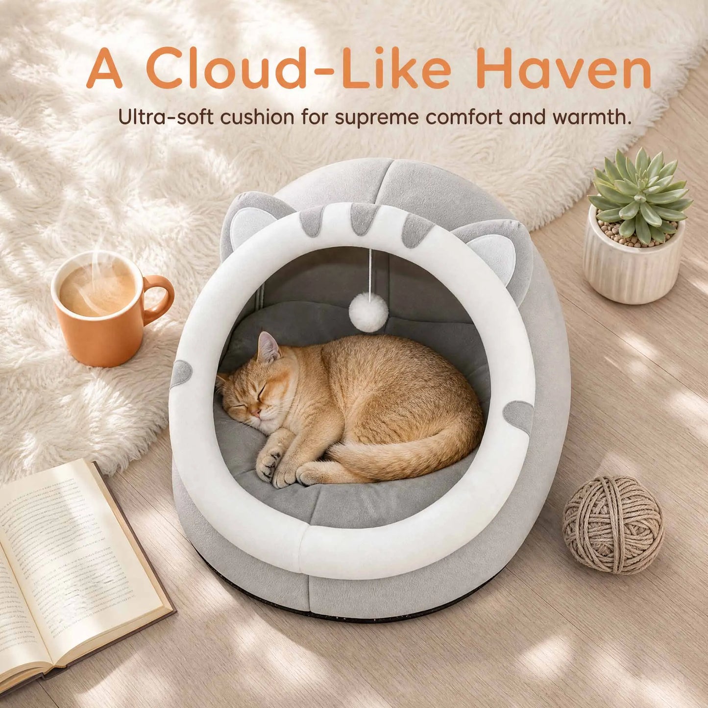 Cama Súper para Gatos, Casa Cálida para Mascotas, Cueva para Gatitos, Cojín, Casa para Gatos, Cesta Cálida para Perros Durmientes, Tienda de Campaña Pequeña, Cama para Perros, Colchoneta para Gatos