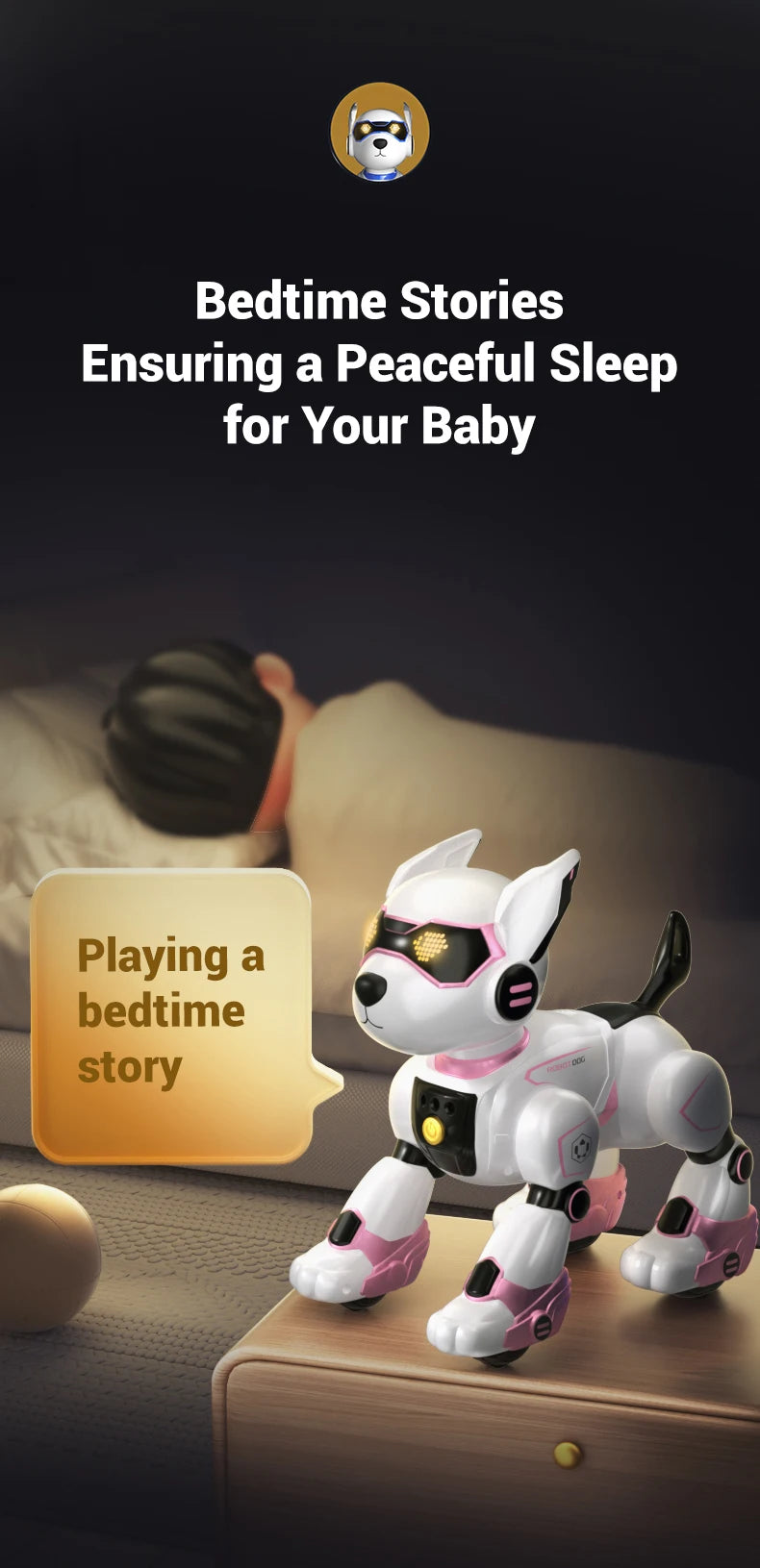 Funny RC Robot Electronic Dog Stunt Dog Voice Command Programmable Touch-sense Music Song Robot Dog for Boy Girls Children Toys