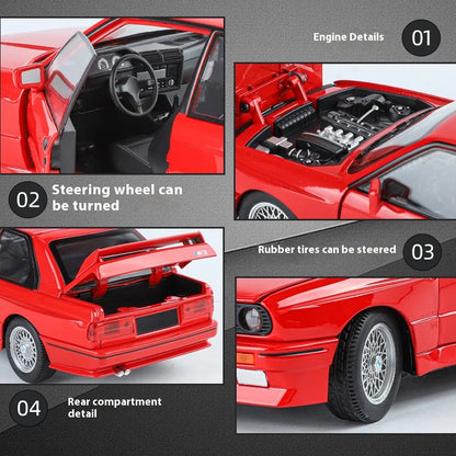 1:24 M3 E30 IM Alloy Miniature Car, Diecast Metal Model Collection Hobbies, Birthday Present With Friend Decoration Classic Car GT