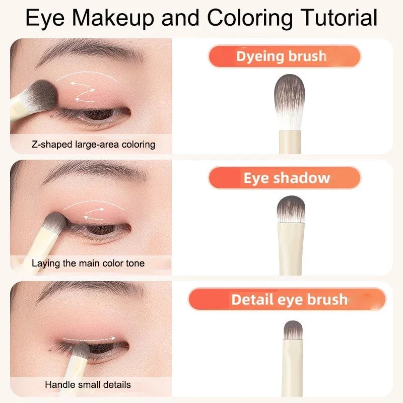 5/6/8/10pcs Makeup Brushes Set Professional Soft Eye Makeup Brushes Contouring Eyeshadow Eyeliner Eye Detail Brush Makeup Tools
