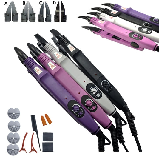 Loof Professional Nueva Tenacilla de Fusión para Extensiones de Cabello con Temperatura Ajustable hasta 220℃, Mini Punta Calentadora Inteligente, Herramienta de Unión de Queratina