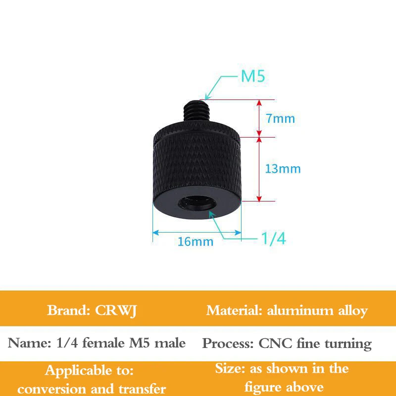 Conversion Screw Dual Nuts Tripod Mount 1/4toM4 M5 M6 M8 M10 Inch Projector Bracket Adapter Converter for DSLR Camera Tripod Acc